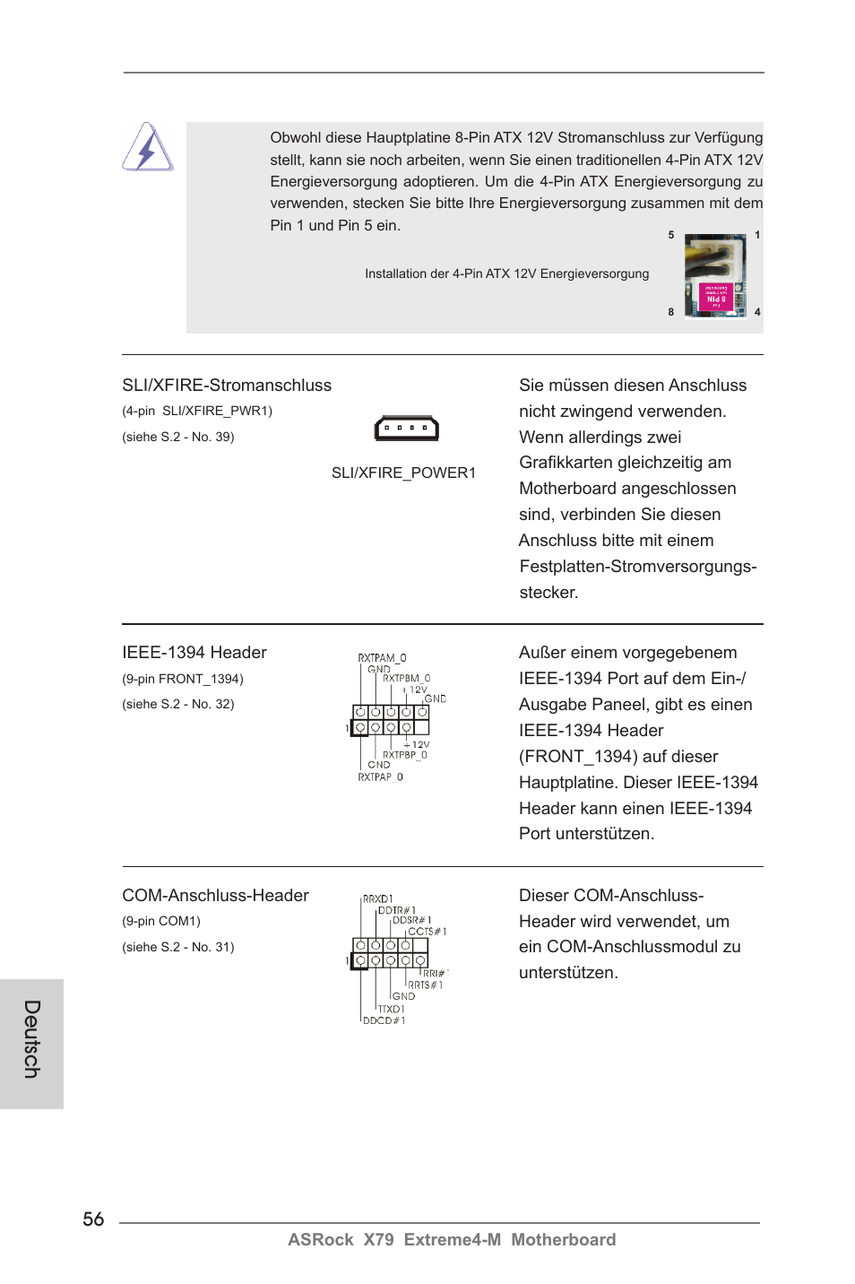 Deutsch | ASRock X79 Extreme4-M User Manual | Page 56 / 229