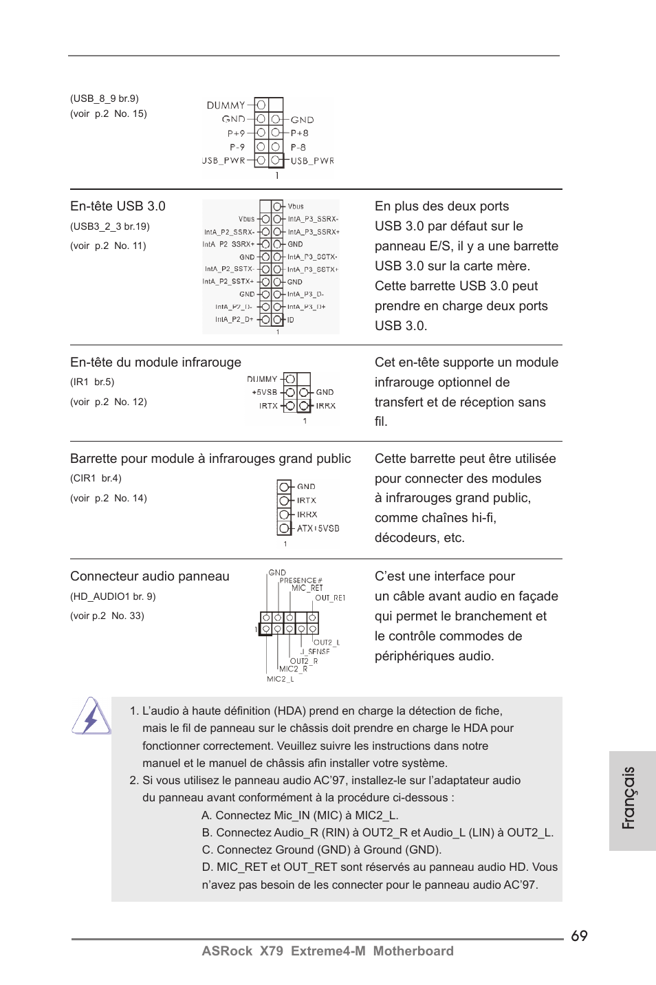 Français | ASRock X79 Extreme4-M User Manual | Page 69 / 229
