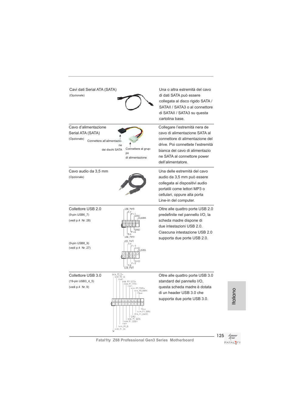 Italiano | ASRock Fatal1ty Z68 Professional Gen3 User Manual | Page 125 / 317