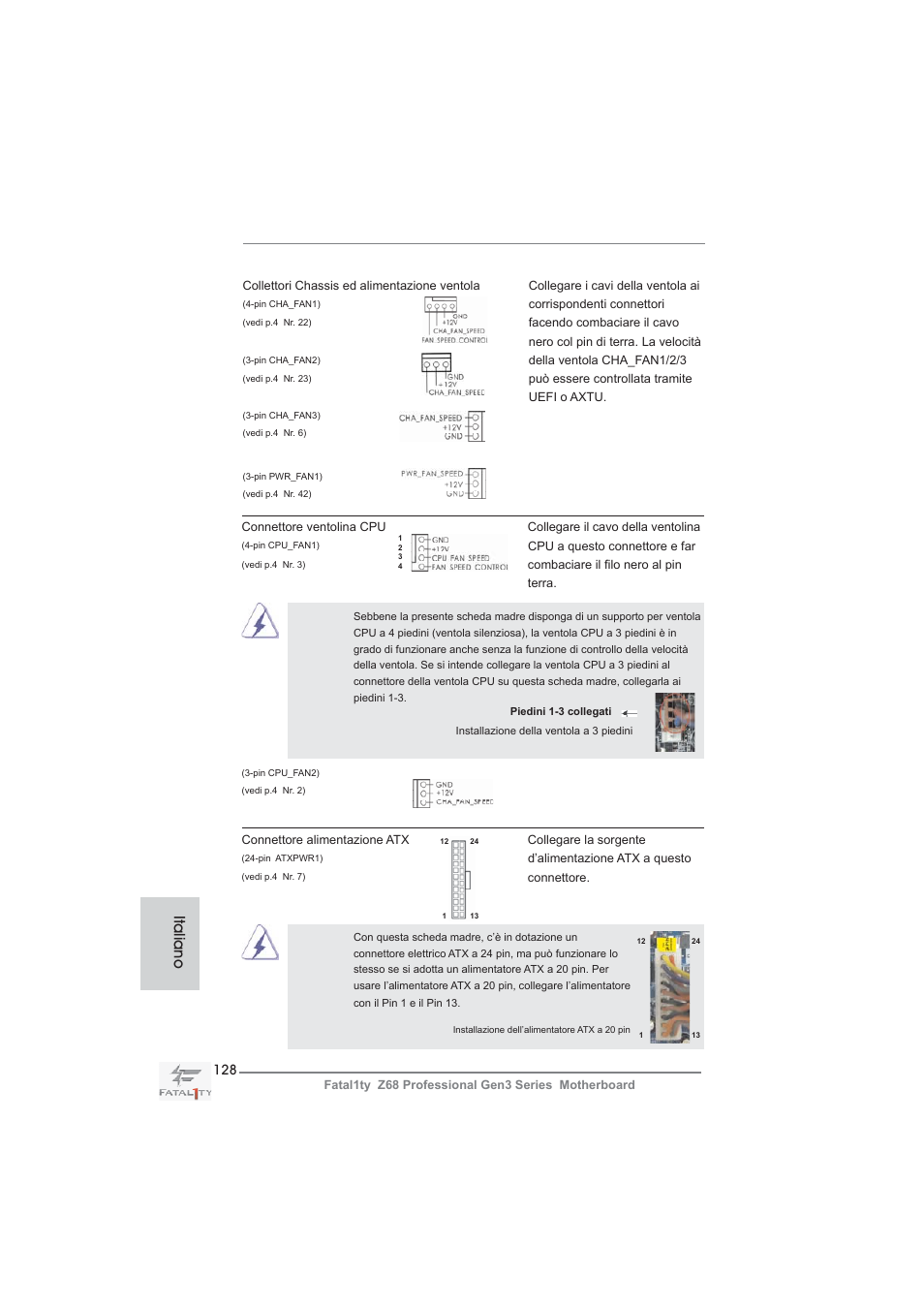 Italiano | ASRock Fatal1ty Z68 Professional Gen3 User Manual | Page 128 / 317