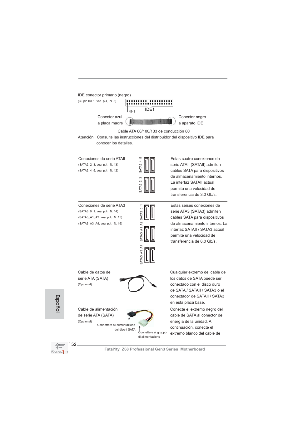 Español | ASRock Fatal1ty Z68 Professional Gen3 User Manual | Page 152 / 317
