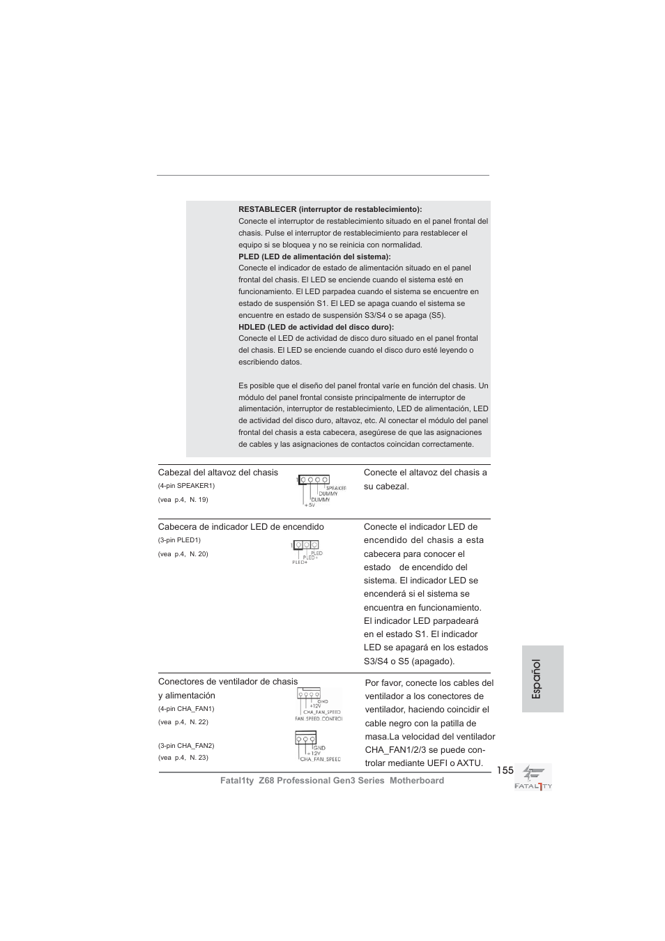 Español | ASRock Fatal1ty Z68 Professional Gen3 User Manual | Page 155 / 317