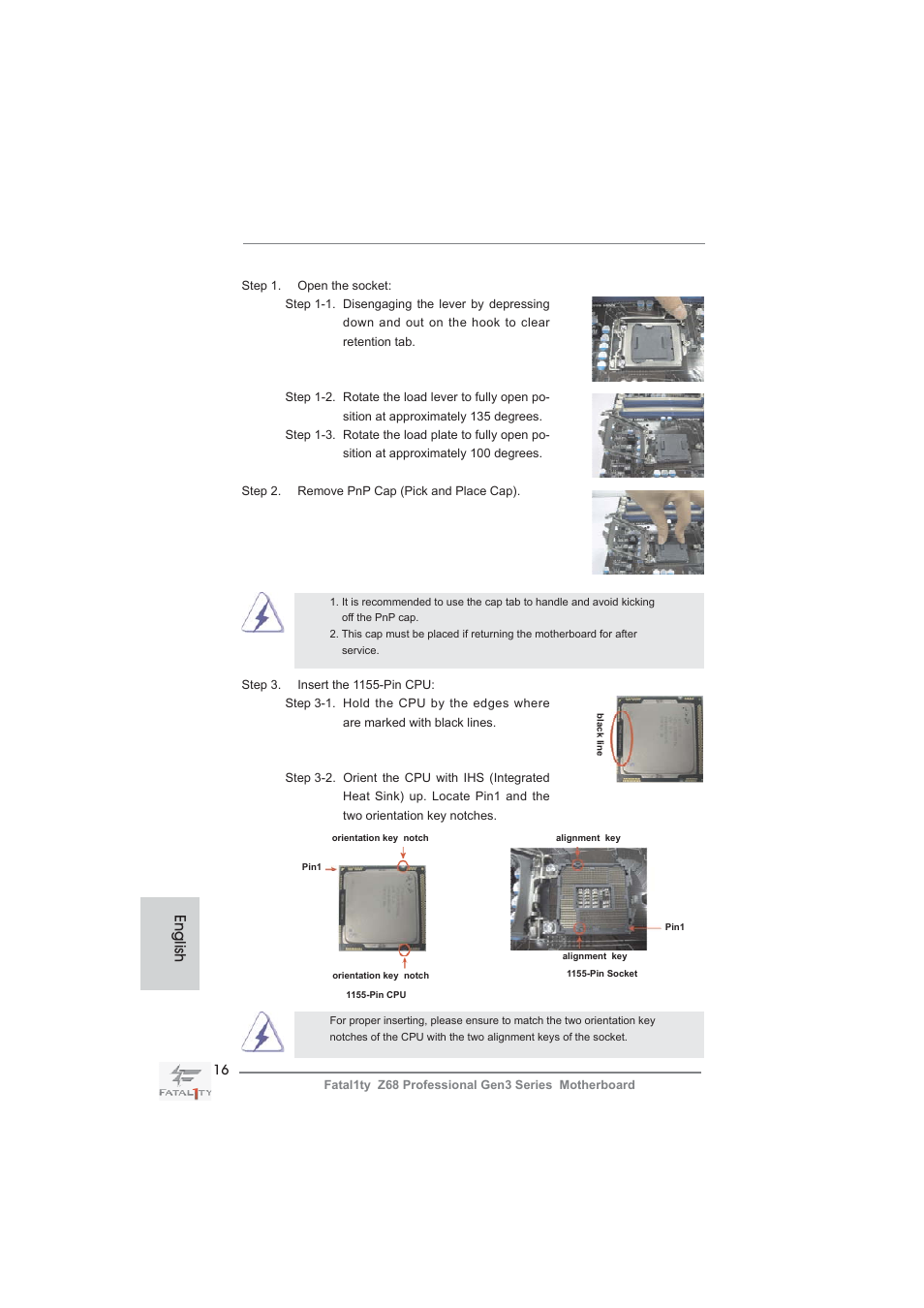English | ASRock Fatal1ty Z68 Professional Gen3 User Manual | Page 16 / 317