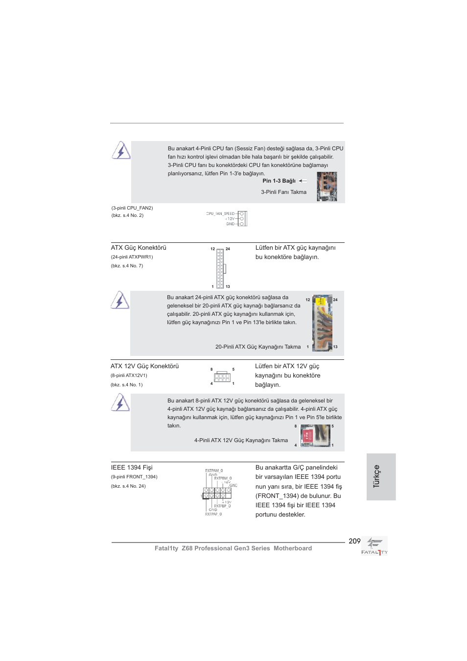 Türkçe | ASRock Fatal1ty Z68 Professional Gen3 User Manual | Page 209 / 317