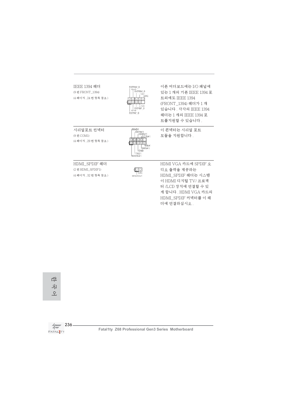 한 국 어 | ASRock Fatal1ty Z68 Professional Gen3 User Manual | Page 236 / 317