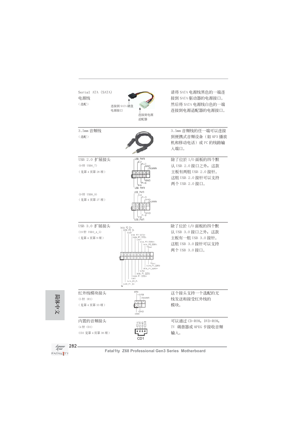 簡體中文 | ASRock Fatal1ty Z68 Professional Gen3 User Manual | Page 282 / 317