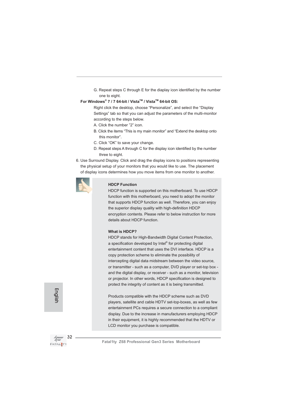English | ASRock Fatal1ty Z68 Professional Gen3 User Manual | Page 32 / 317