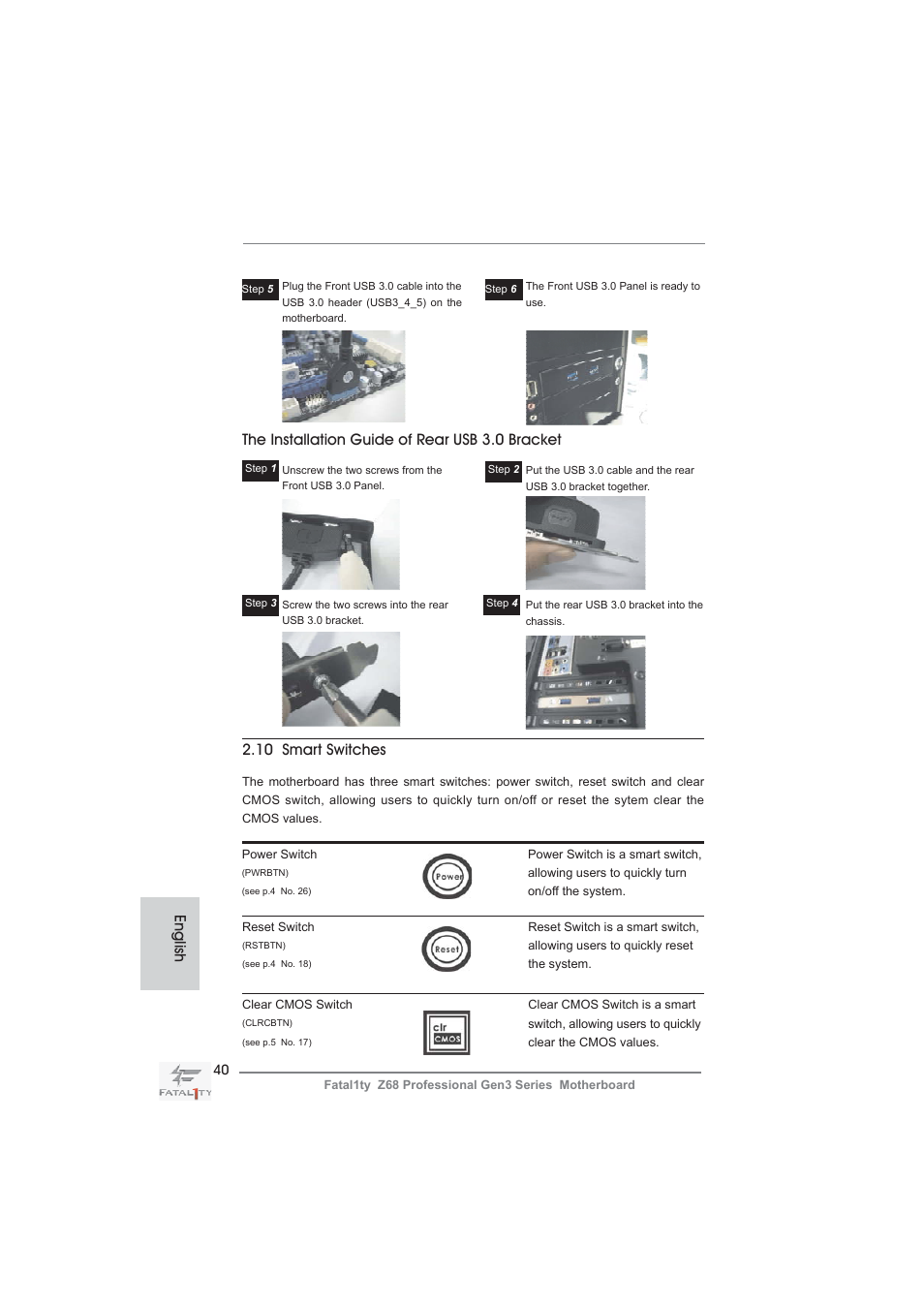 English | ASRock Fatal1ty Z68 Professional Gen3 User Manual | Page 40 / 317