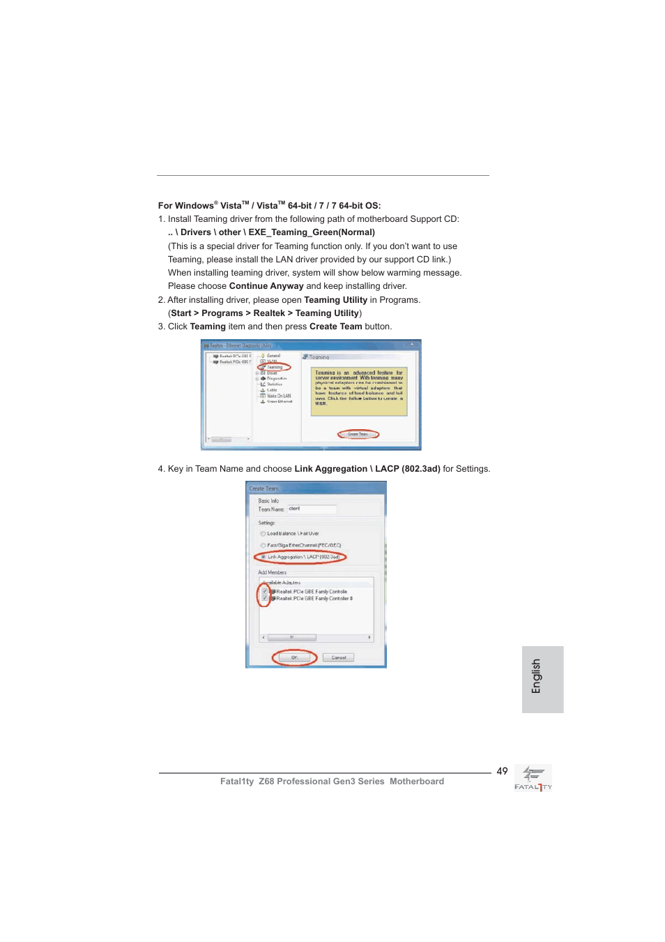 English | ASRock Fatal1ty Z68 Professional Gen3 User Manual | Page 49 / 317