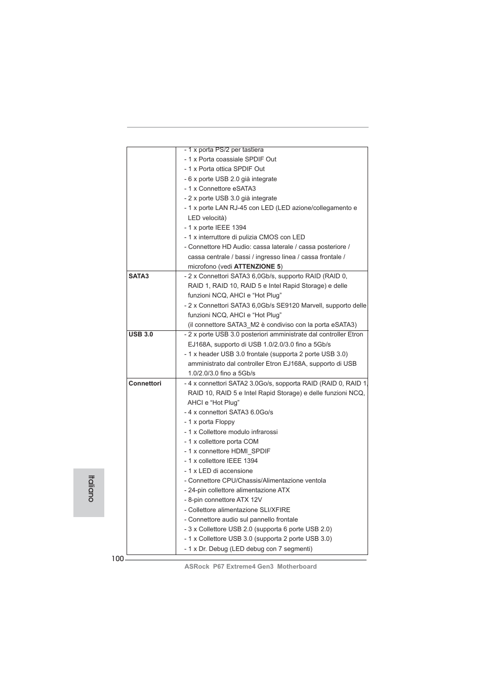 Italiano | ASRock P67 Extreme4 Gen3 User Manual | Page 100 / 304