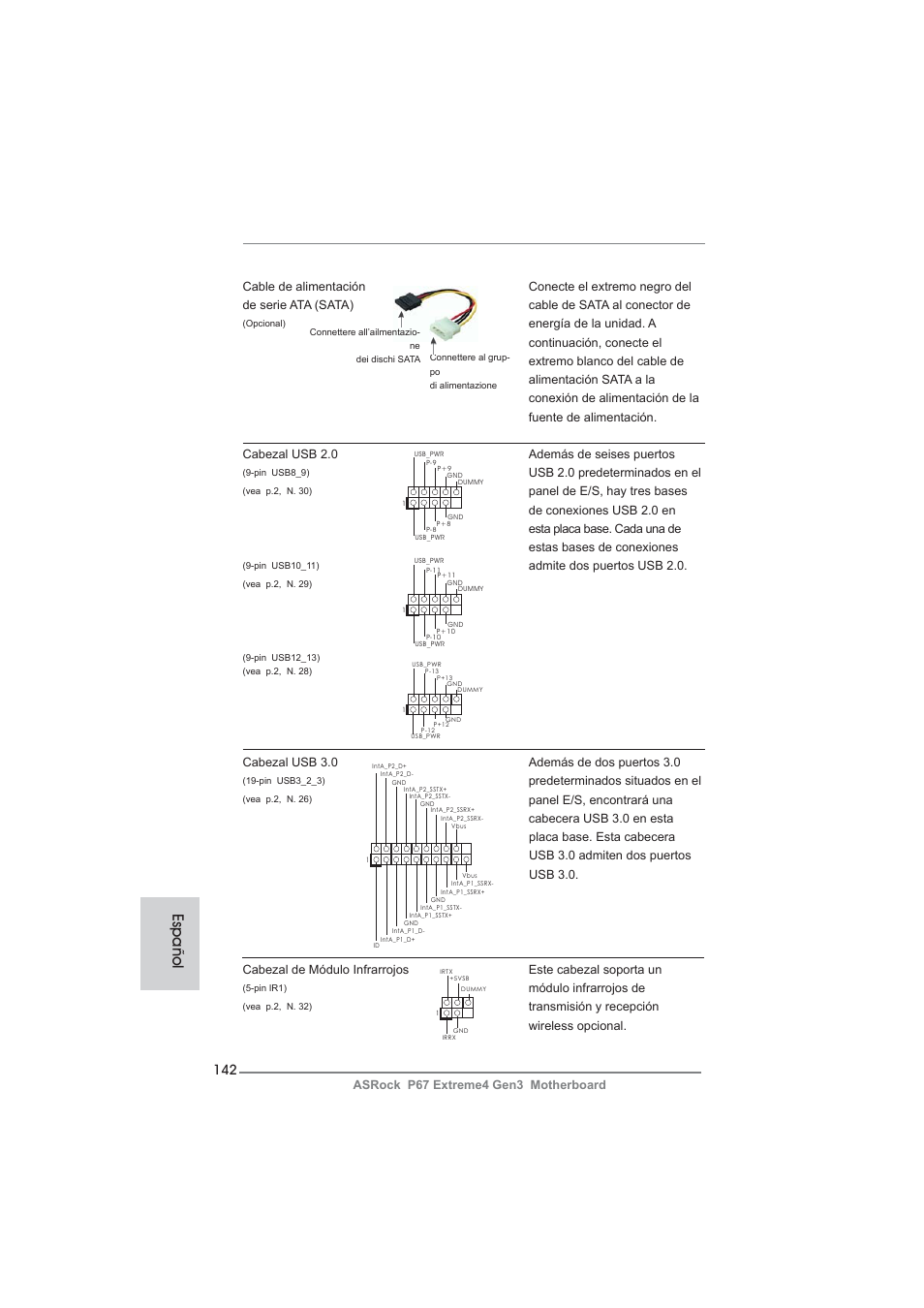 Español | ASRock P67 Extreme4 Gen3 User Manual | Page 142 / 304