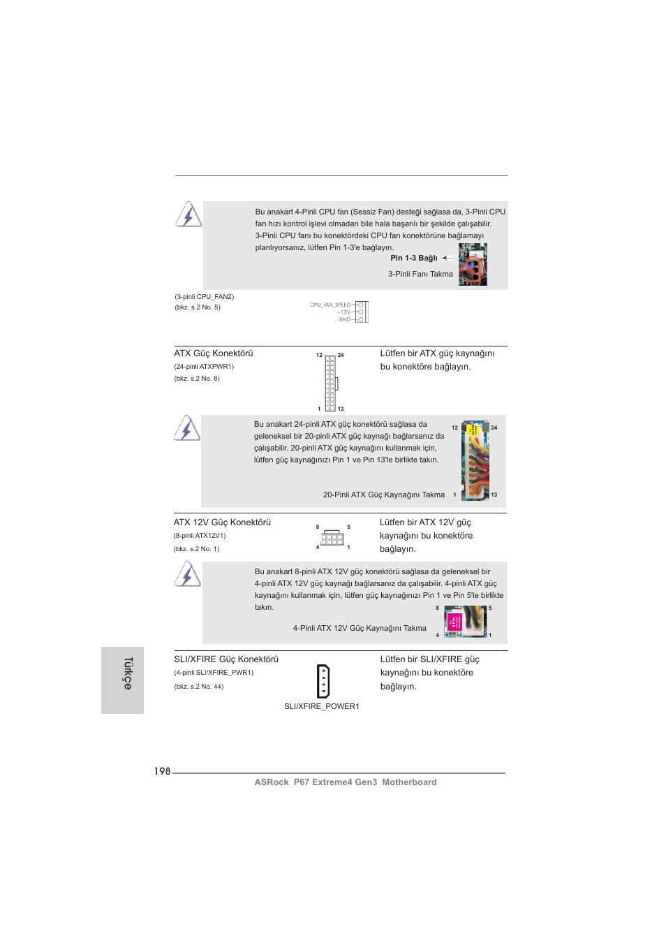 Türkçe | ASRock P67 Extreme4 Gen3 User Manual | Page 198 / 304