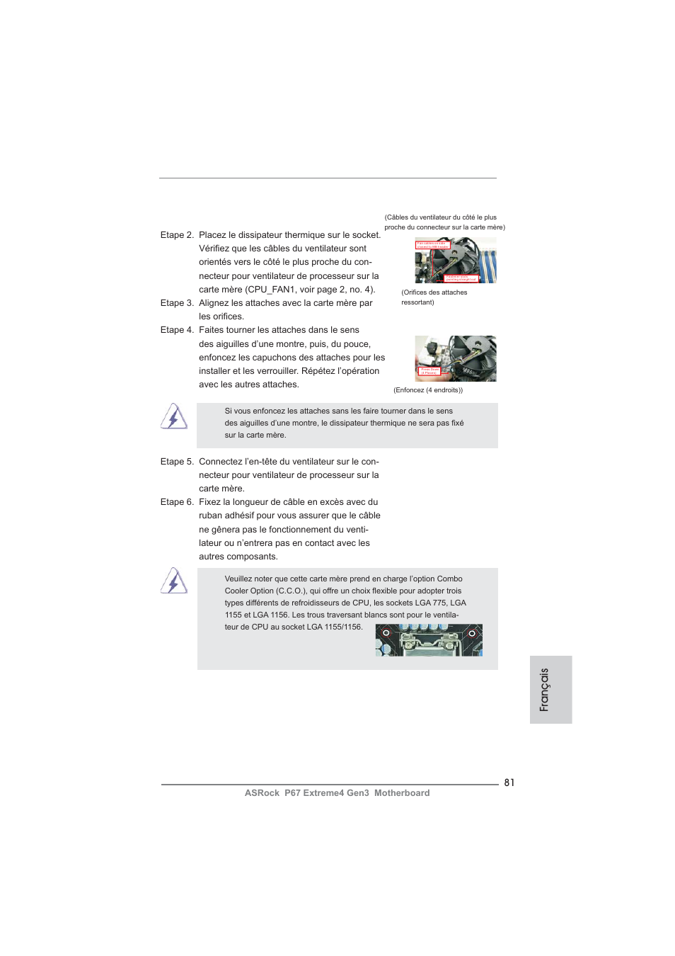 Français | ASRock P67 Extreme4 Gen3 User Manual | Page 81 / 304