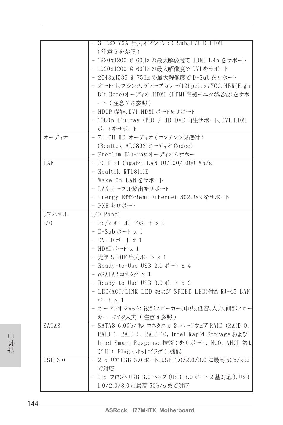 ASRock H77M-ITX User Manual | Page 144 / 190