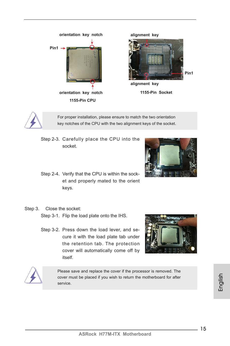 English | ASRock H77M-ITX User Manual | Page 15 / 190