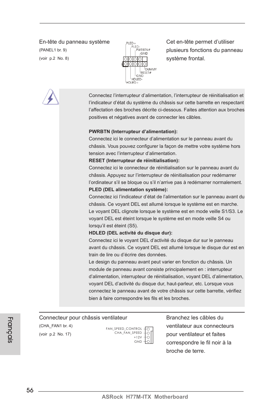 Français | ASRock H77M-ITX User Manual | Page 56 / 190