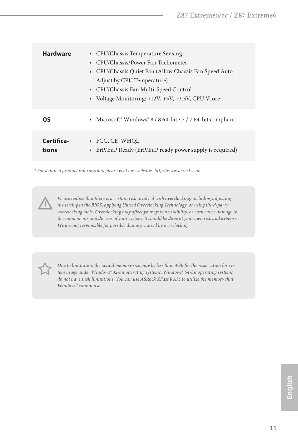 ASRock Z87 Extreme6 User Manual | Page 13 / 196