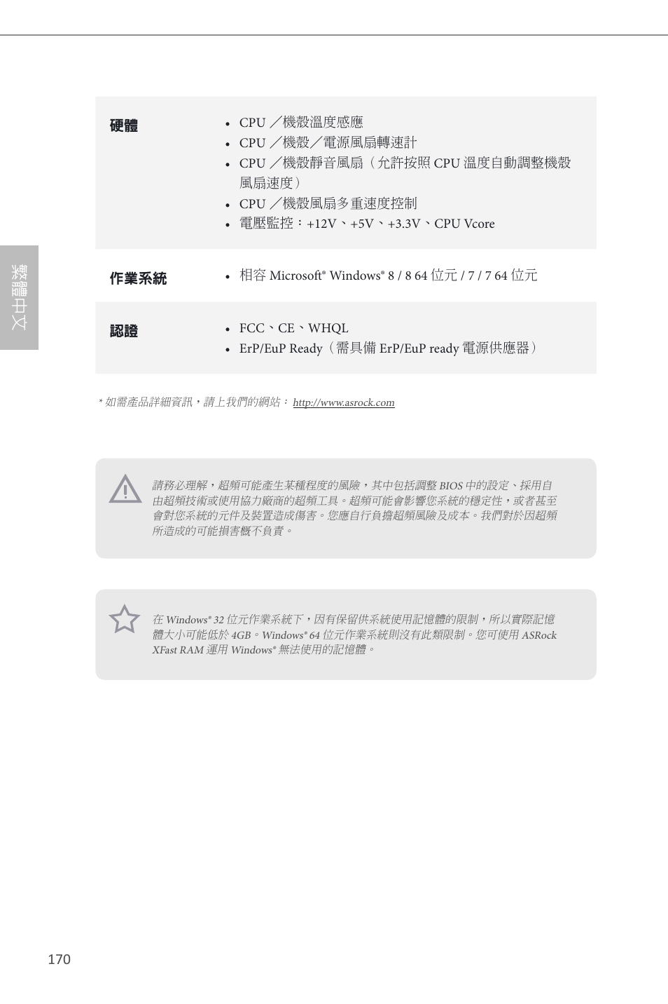 繁體中文 | ASRock Z87 Extreme6 User Manual | Page 172 / 196