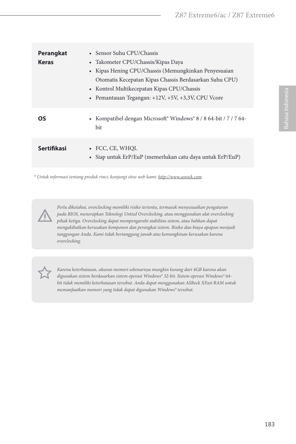 ASRock Z87 Extreme6 User Manual | Page 185 / 196