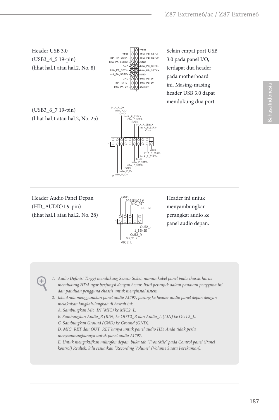 Bahasa i ndonesia | ASRock Z87 Extreme6 User Manual | Page 189 / 196