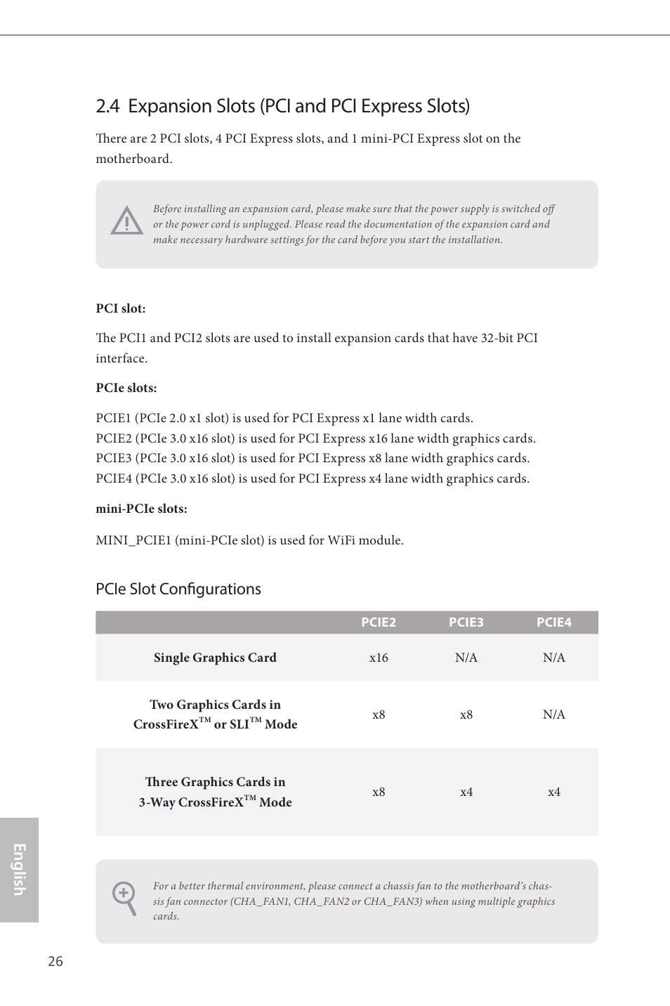 4 expansion slots (pci and pci express slots), Pcie slot configurations | ASRock Z87 Extreme6 User Manual | Page 28 / 196