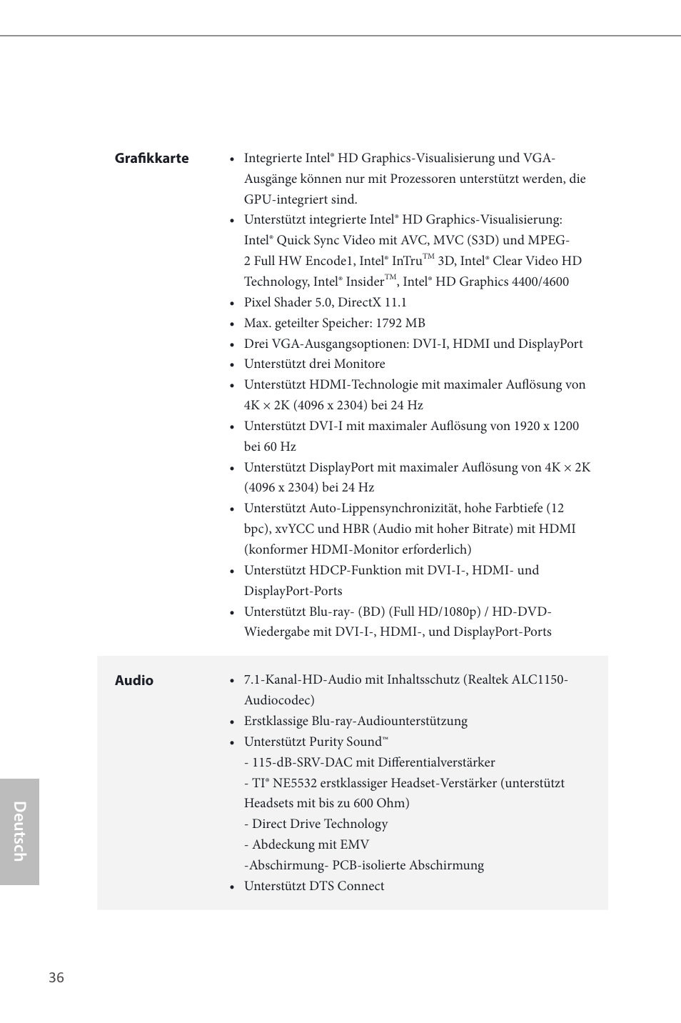 Deutsch | ASRock Z87 Extreme6 User Manual | Page 38 / 196