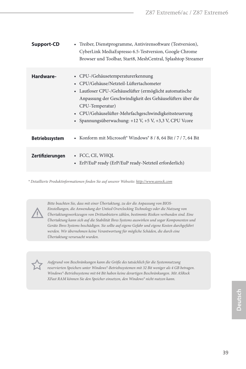 ASRock Z87 Extreme6 User Manual | Page 41 / 196