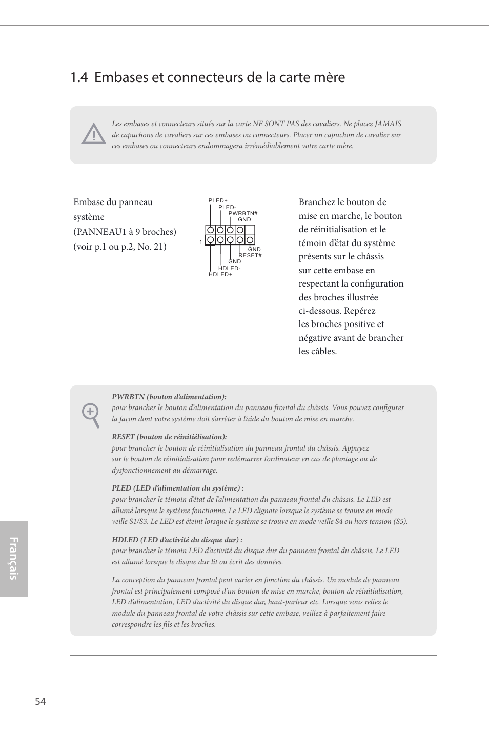 4 embases et connecteurs de la carte mère, Fr ançais français | ASRock Z87 Extreme6 User Manual | Page 56 / 196