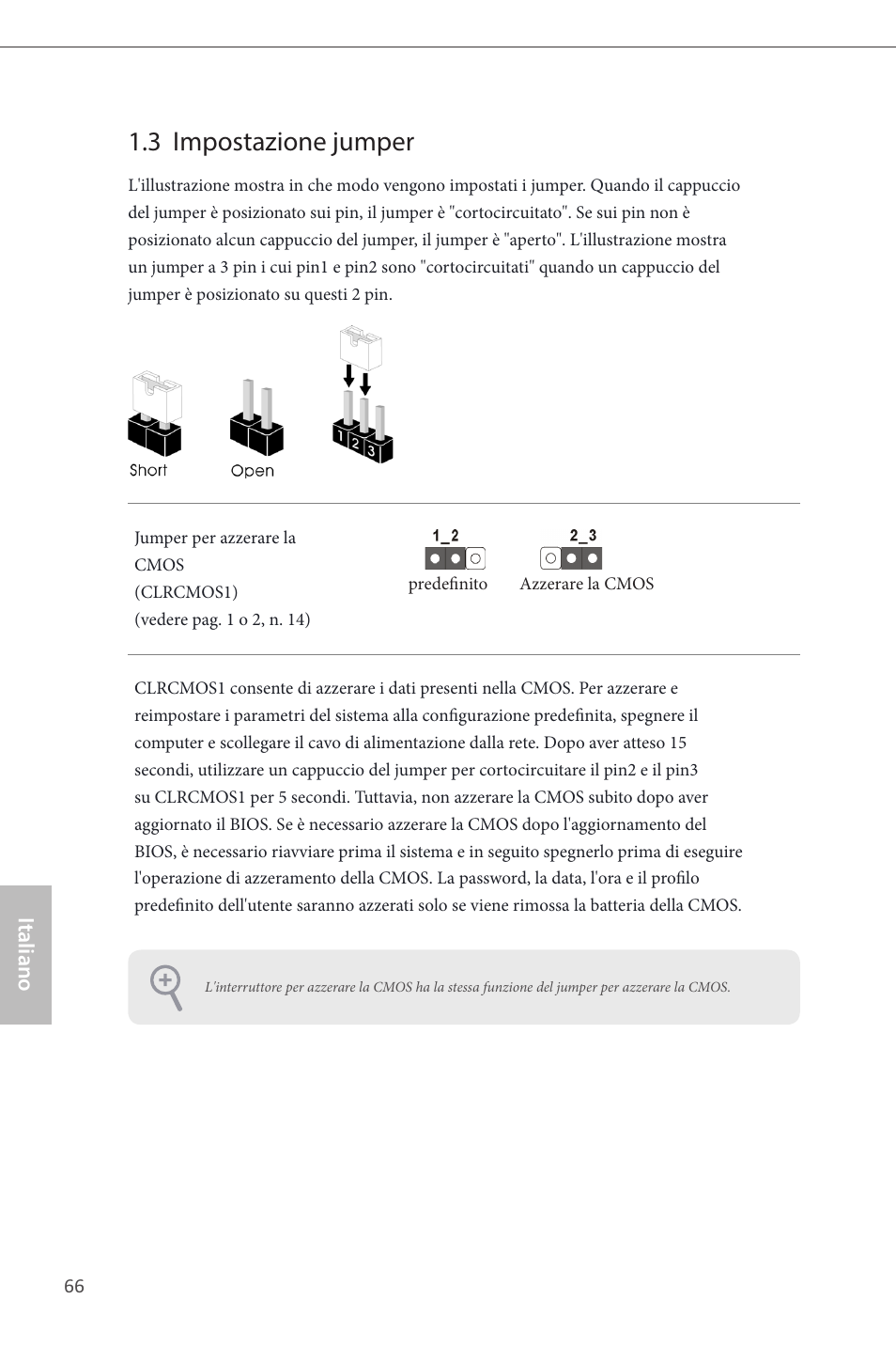 3 impostazione jumper | ASRock Z87 Extreme6 User Manual | Page 68 / 196