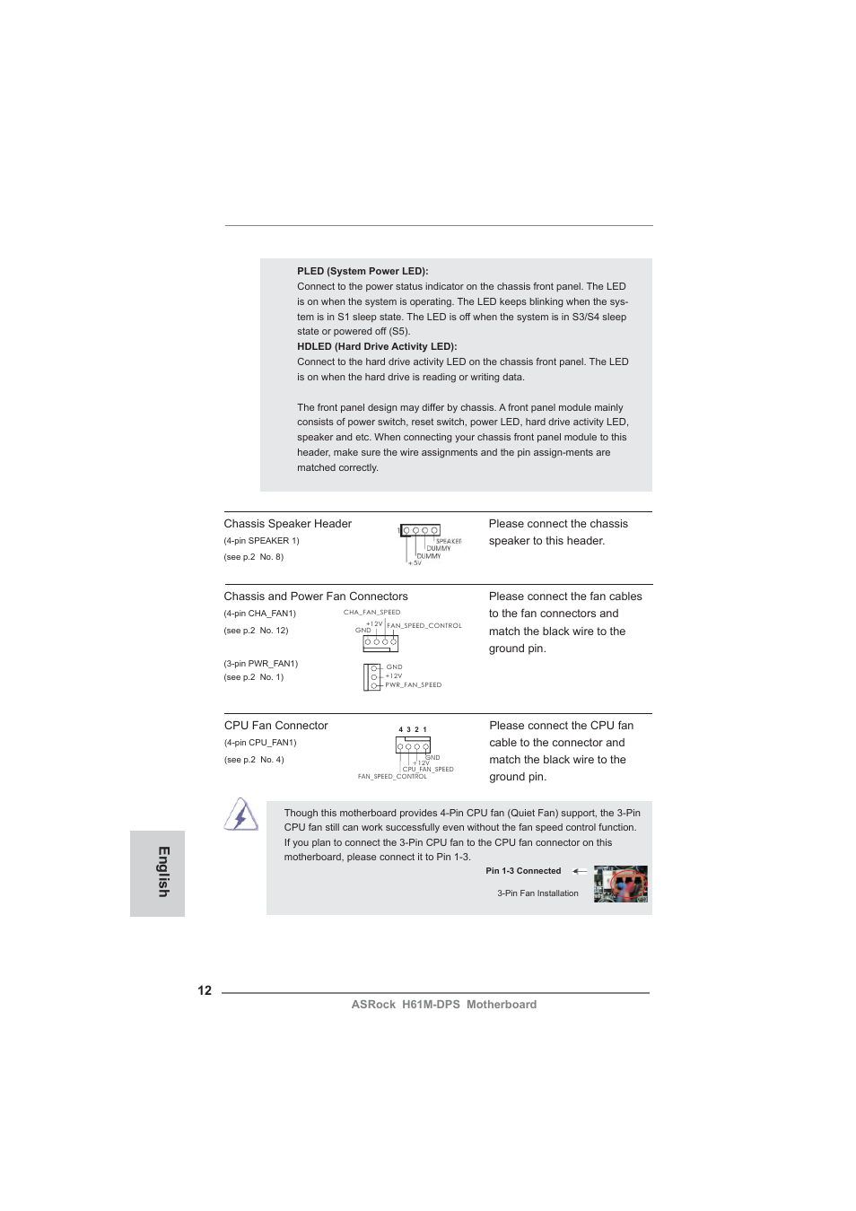 English | ASRock H61M-DPS User Manual | Page 12 / 51