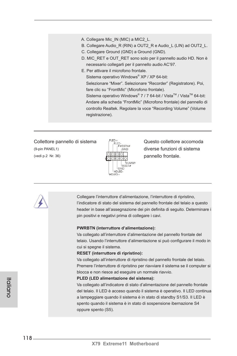 Italiano | ASRock X79 Extreme11 User Manual | Page 118 / 270