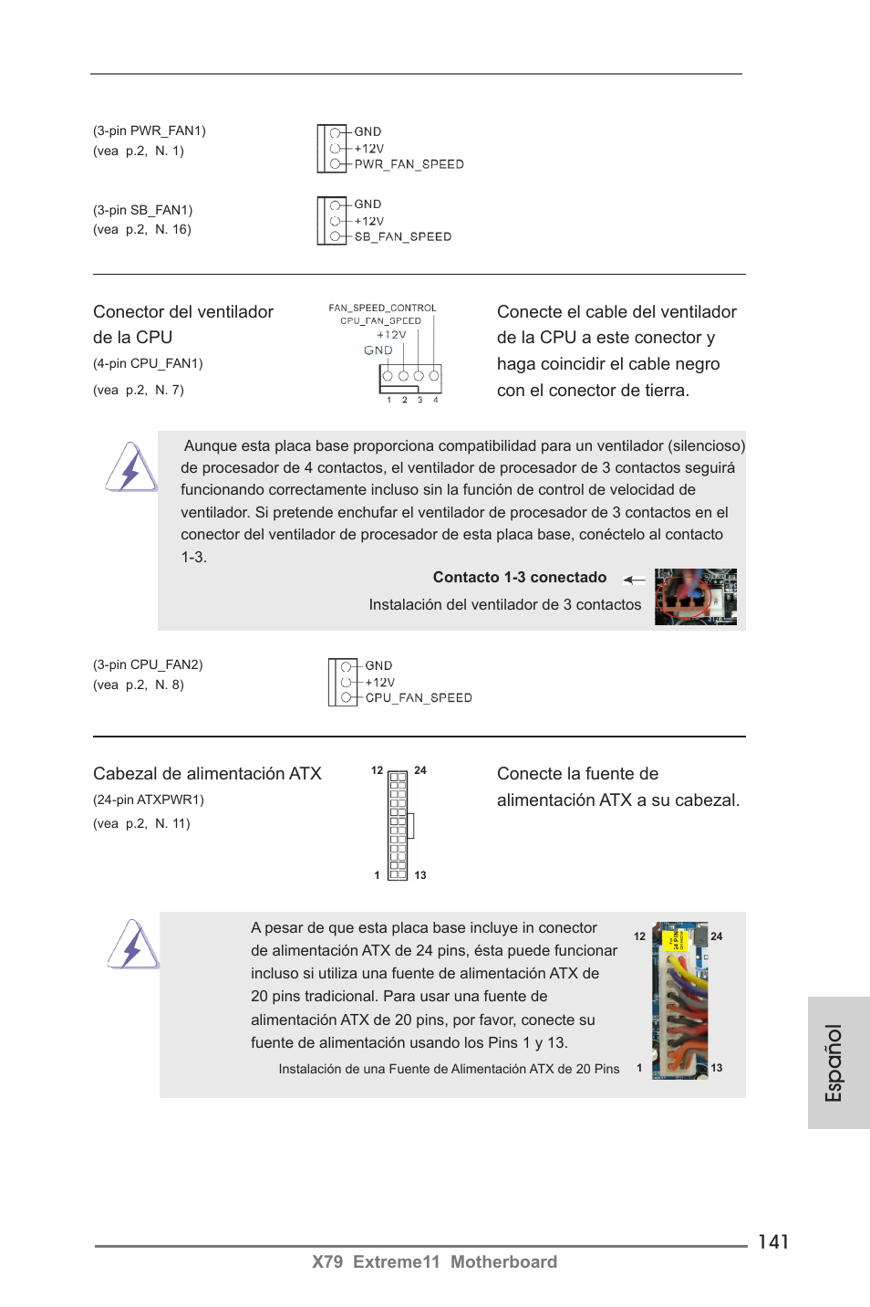 Español | ASRock X79 Extreme11 User Manual | Page 141 / 270