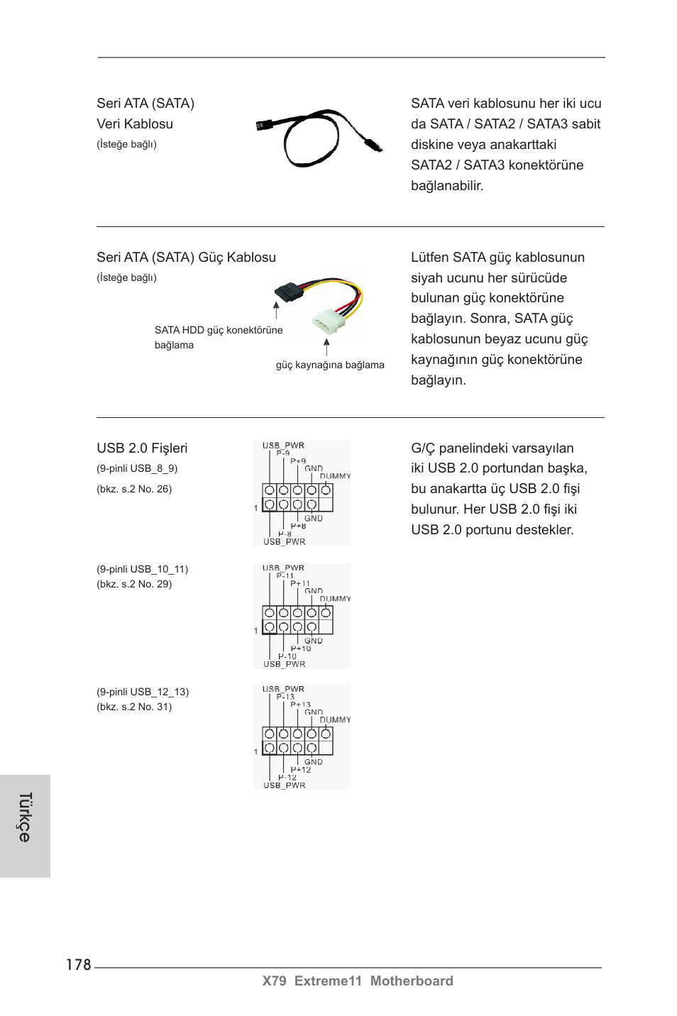 Türkçe | ASRock X79 Extreme11 User Manual | Page 178 / 270