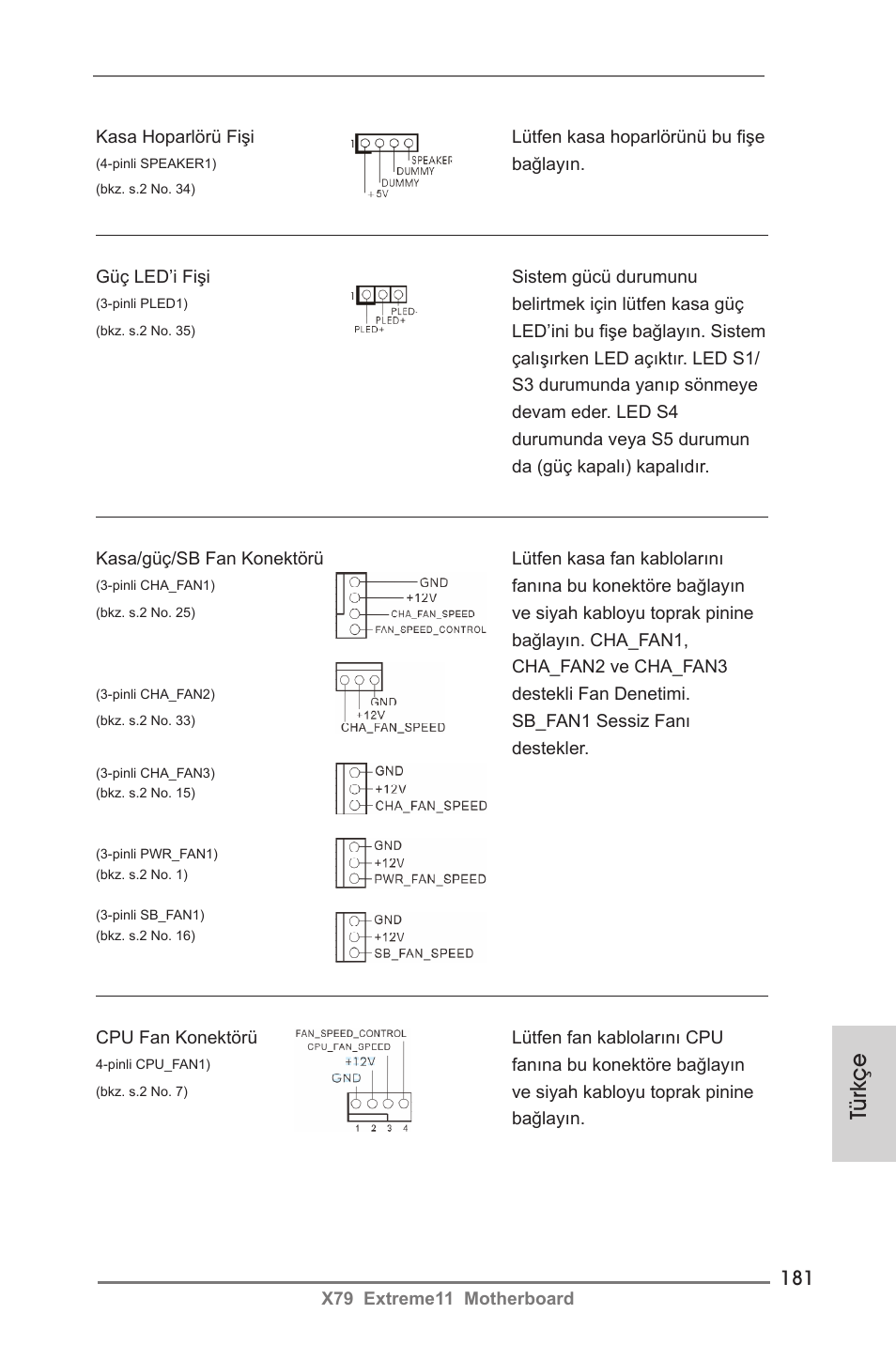 Türkçe | ASRock X79 Extreme11 User Manual | Page 181 / 270