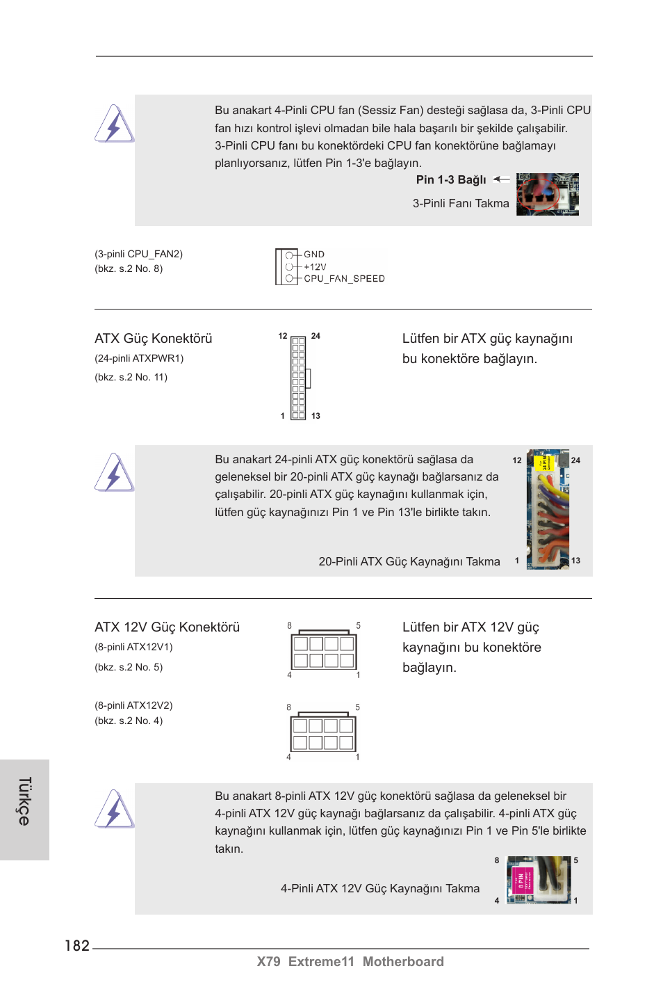 Türkçe | ASRock X79 Extreme11 User Manual | Page 182 / 270