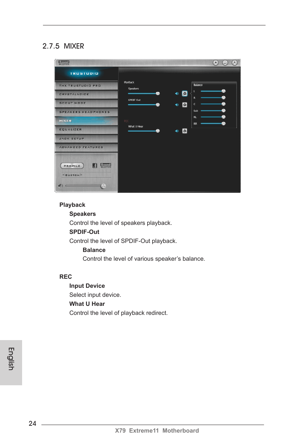 5 mixer, English | ASRock X79 Extreme11 User Manual | Page 24 / 270