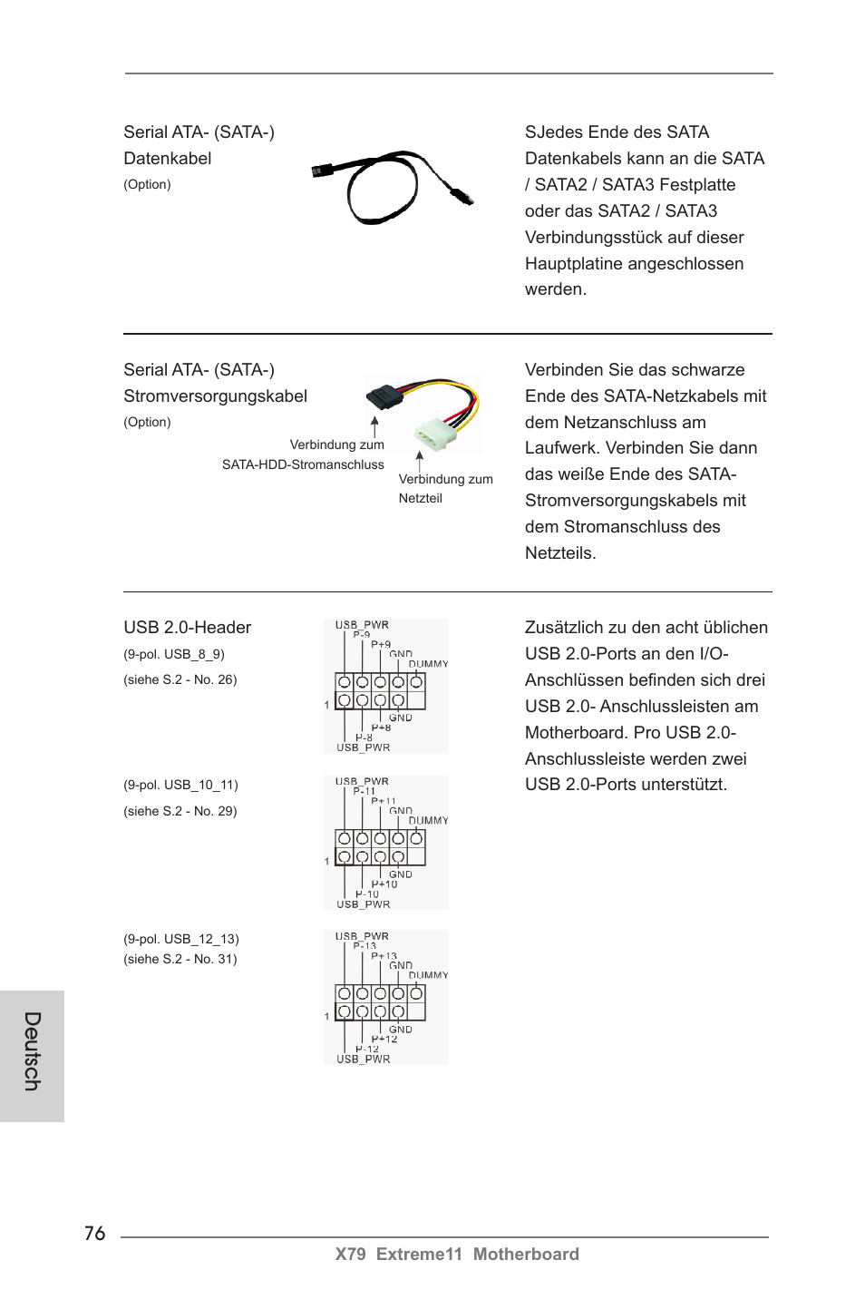 Deutsch | ASRock X79 Extreme11 User Manual | Page 76 / 270