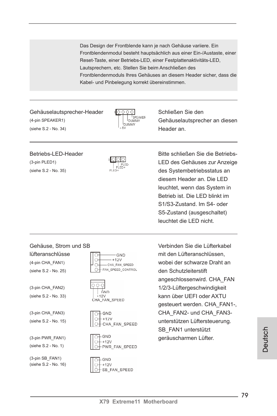 Deutsch | ASRock X79 Extreme11 User Manual | Page 79 / 270