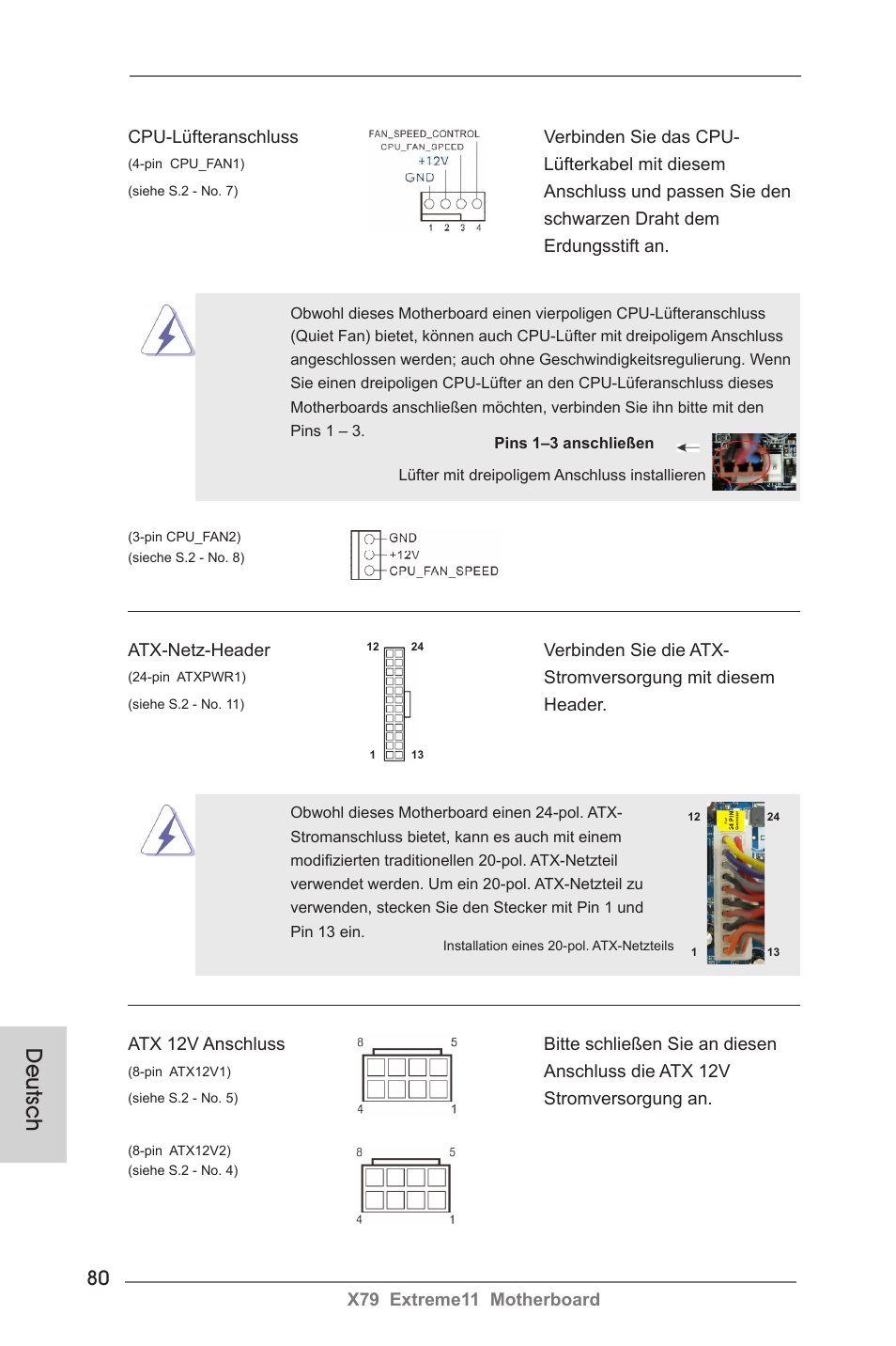 Deutsch | ASRock X79 Extreme11 User Manual | Page 80 / 270