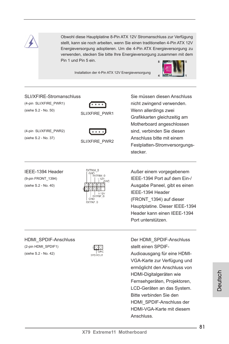 Deutsch | ASRock X79 Extreme11 User Manual | Page 81 / 270