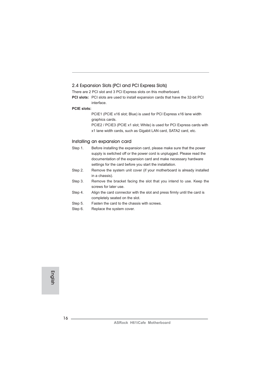 ASRock H61iCafe User Manual | Page 16 / 158