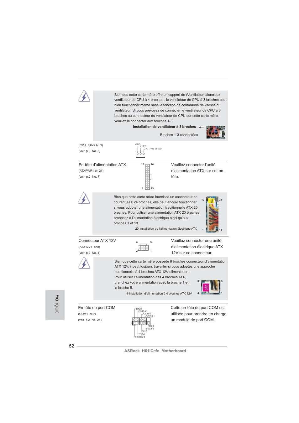 Français | ASRock H61iCafe User Manual | Page 52 / 158