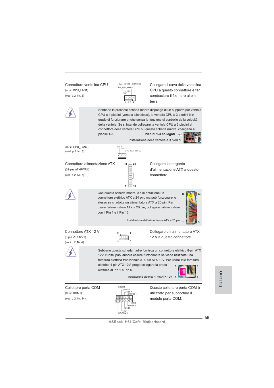 Italiano | ASRock H61iCafe User Manual | Page 65 / 158