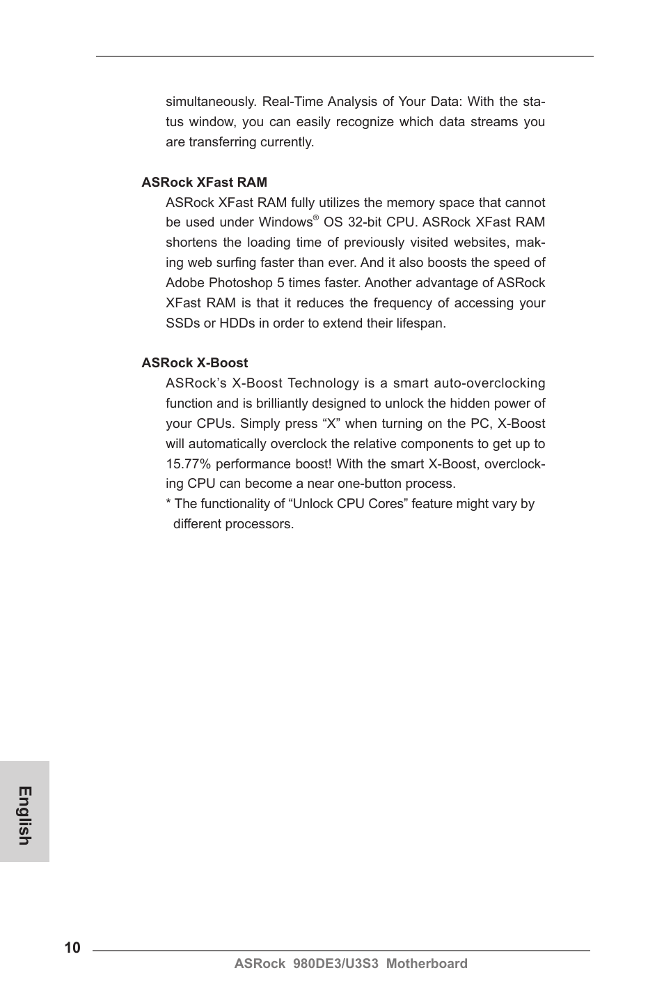 English | ASRock 980DE3__U3S3 User Manual | Page 10 / 151