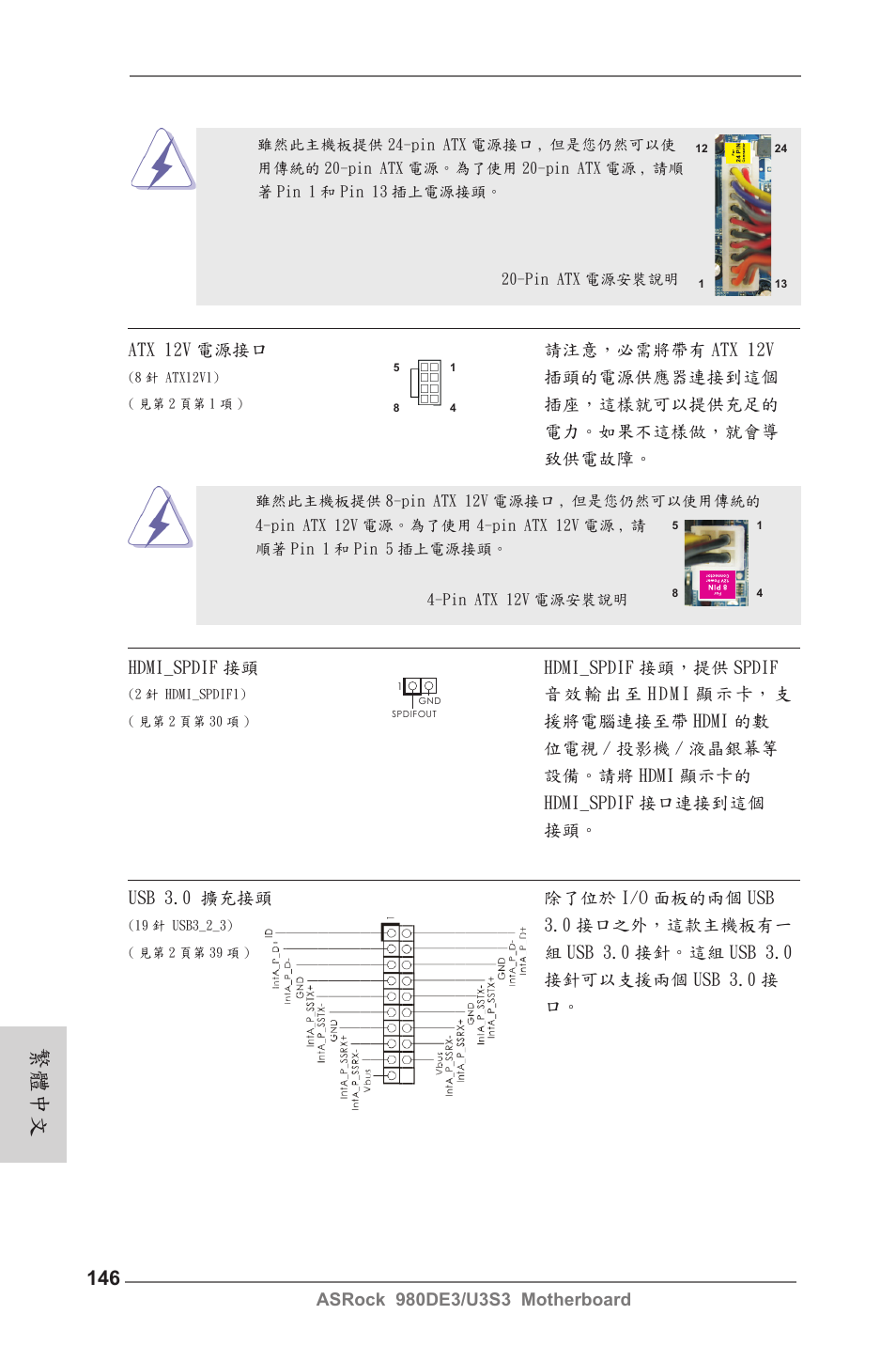 繁體中文 | ASRock 980DE3__U3S3 User Manual | Page 146 / 151