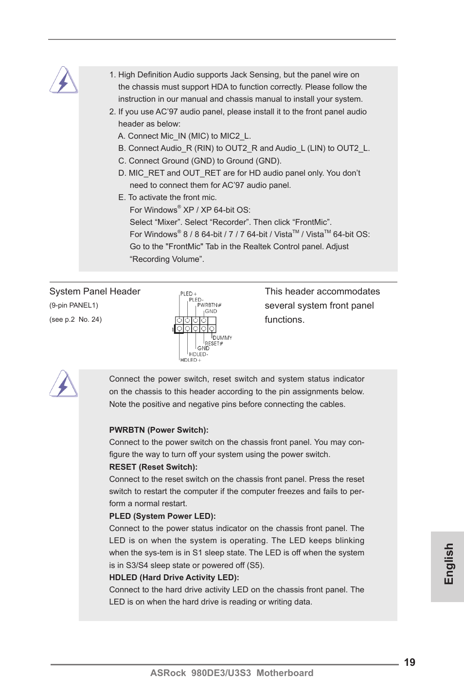 English | ASRock 980DE3__U3S3 User Manual | Page 19 / 151