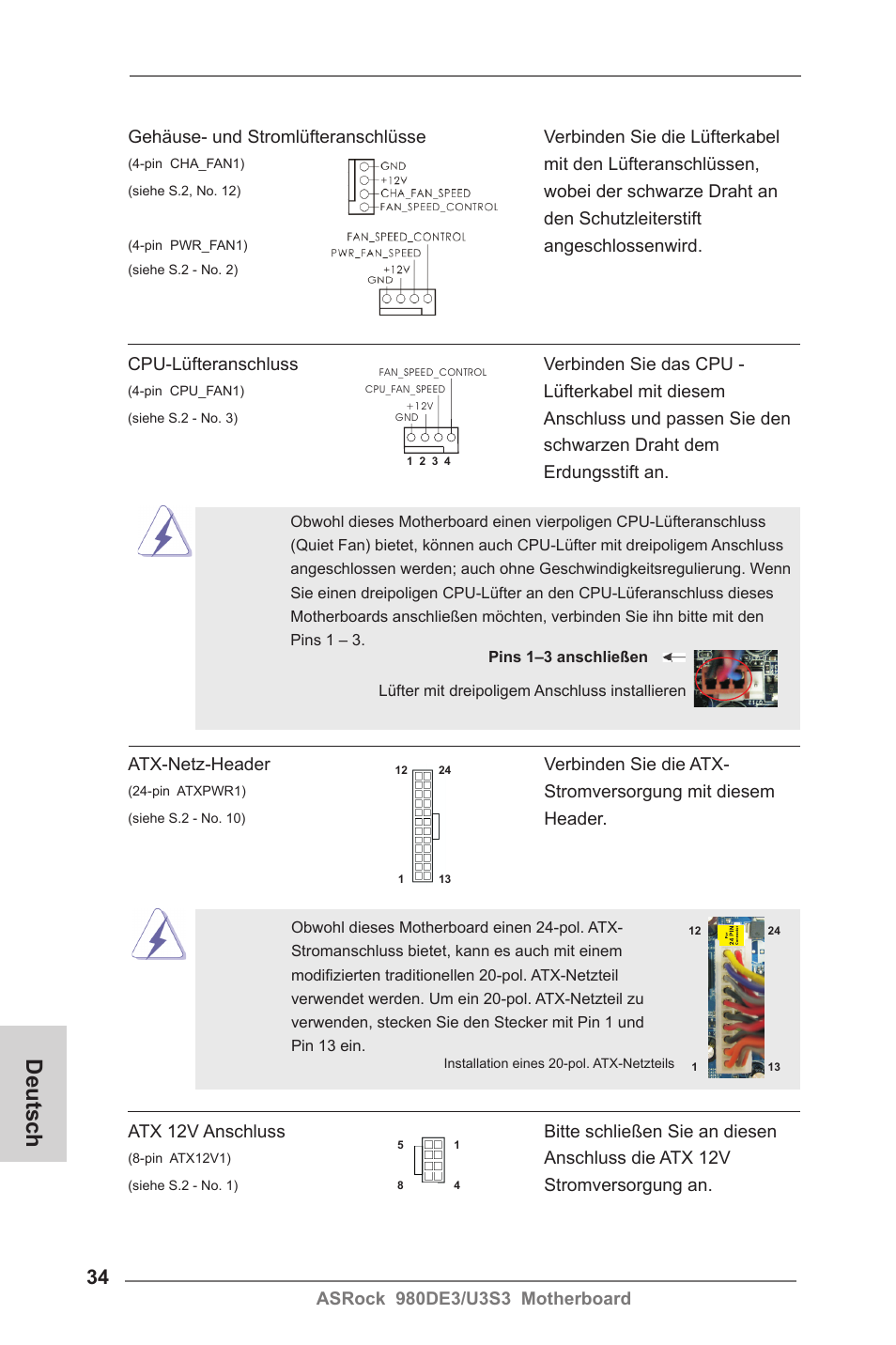 Deutsch | ASRock 980DE3__U3S3 User Manual | Page 34 / 151