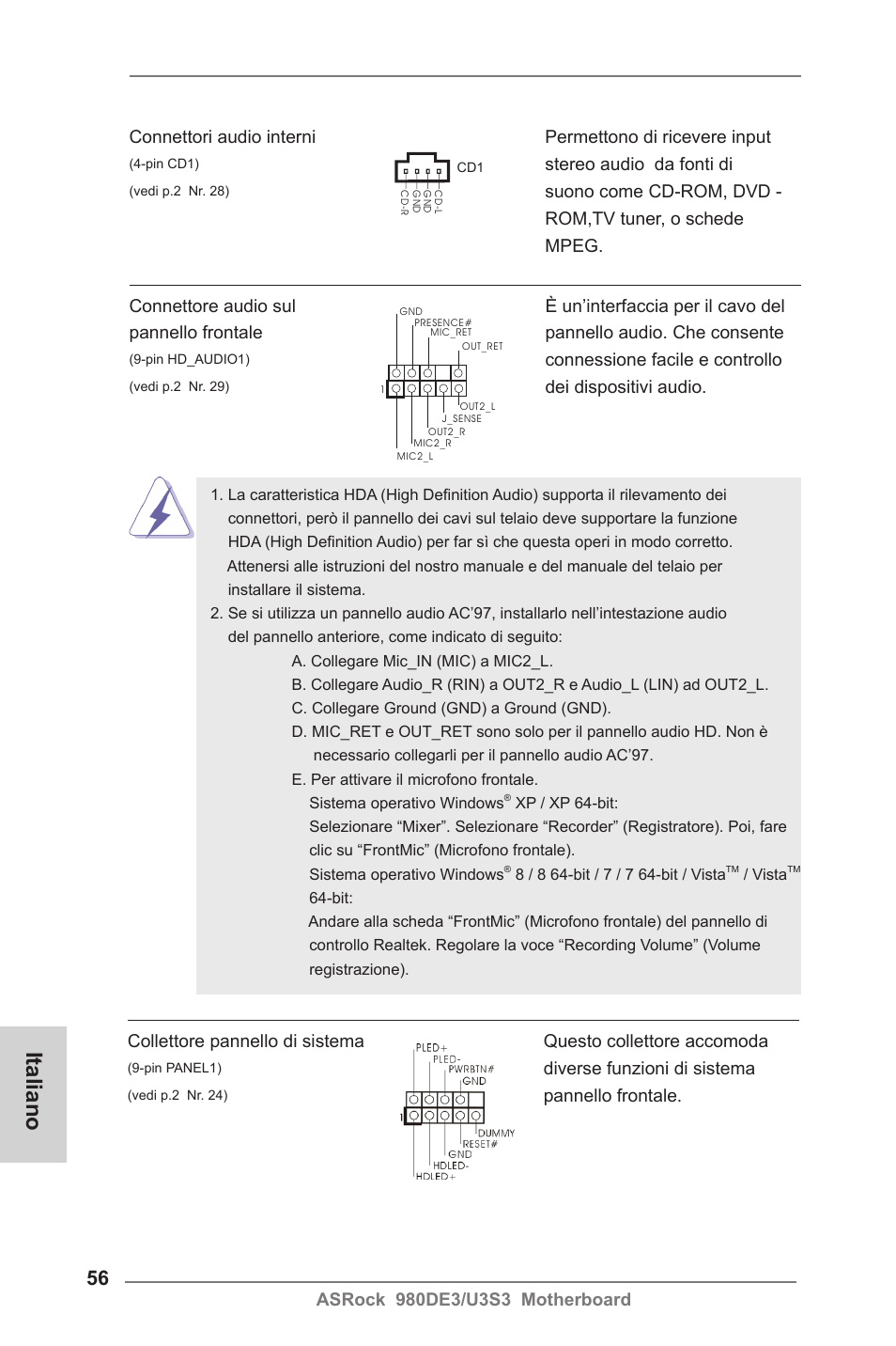 Italiano | ASRock 980DE3__U3S3 User Manual | Page 56 / 151