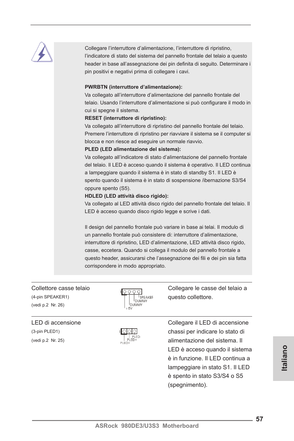 Italiano | ASRock 980DE3__U3S3 User Manual | Page 57 / 151