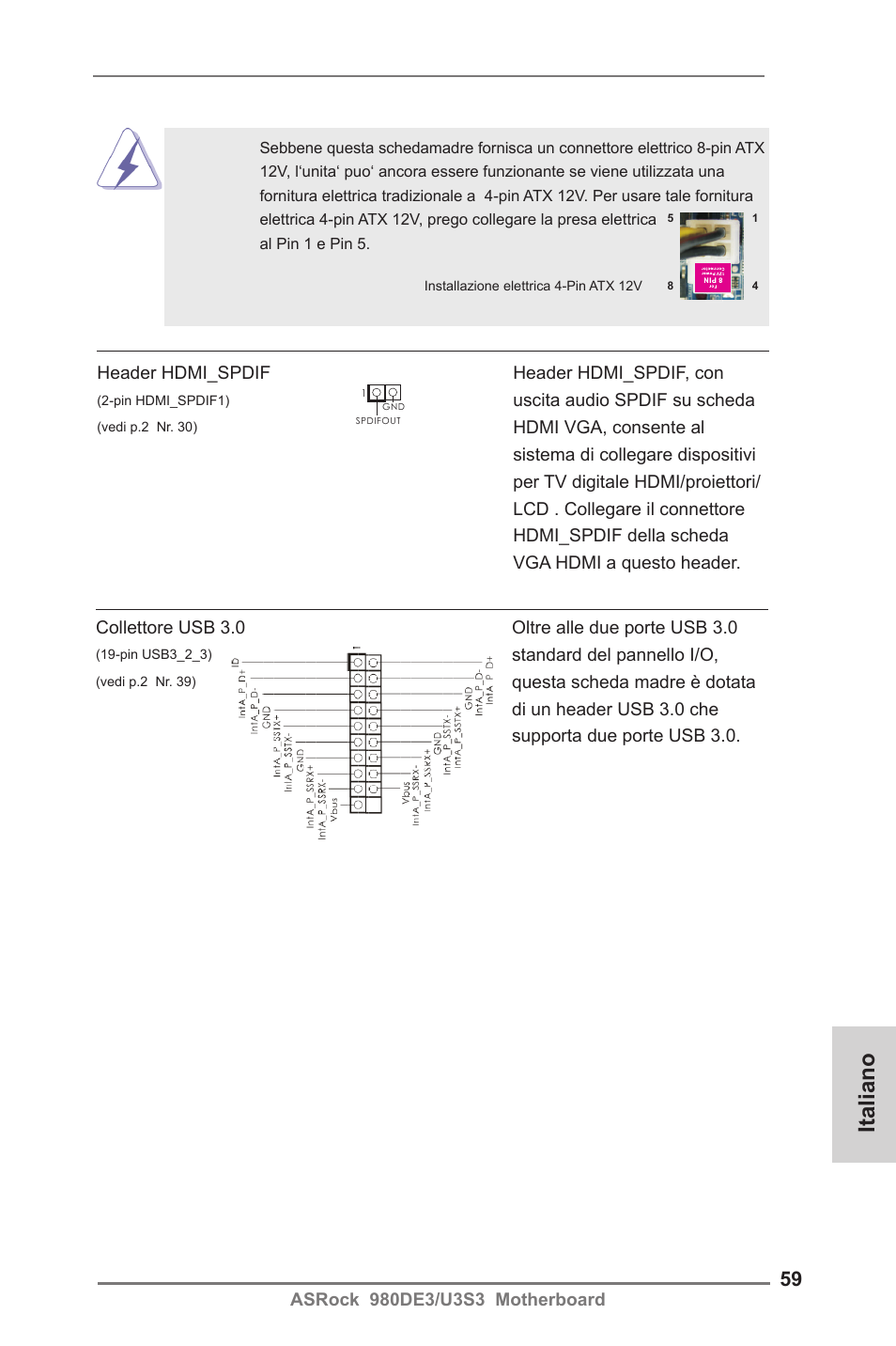 Italiano | ASRock 980DE3__U3S3 User Manual | Page 59 / 151